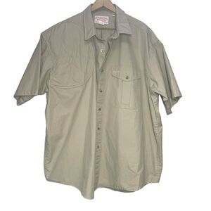 Vintage Filson S/S Padded Shoulder Shooting Shirt Mens XXL Style 555 Tan Cotton